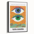 Contemporary Canvas Art – Abstract Eye Design Inspired by Yayoi Kusama