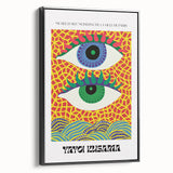 Contemporary Canvas Art – Abstract Eye Design Inspired by Yayoi Kusama