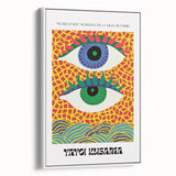 Contemporary Canvas Art – Abstract Eye Design Inspired by Yayoi Kusama