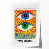Contemporary Canvas Art – Abstract Eye Design Inspired by Yayoi Kusama