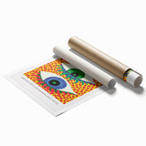 Contemporary Canvas Art – Abstract Eye Design Inspired by Yayoi Kusama