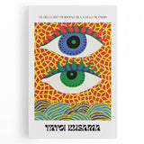 Contemporary Canvas Art – Abstract Eye Design Inspired by Yayoi Kusama