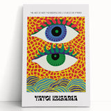 Contemporary Canvas Art – Abstract Eye Design Inspired by Yayoi Kusama