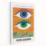 Contemporary Canvas Art – Abstract Eye Design Inspired by Yayoi Kusama