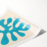 Modern Wall Art – Matisse-Inspired Abstract Canvas with Blue Cutouts