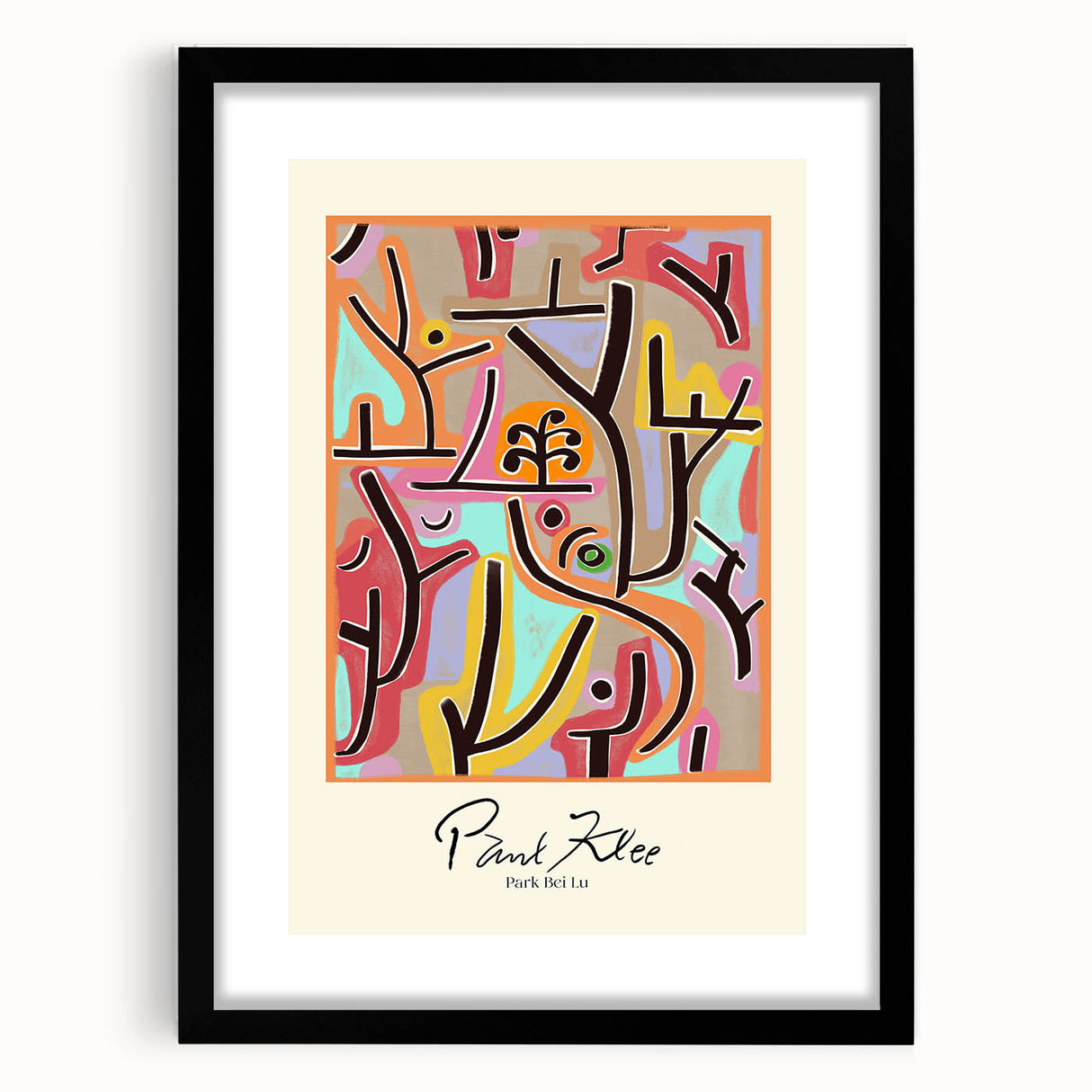 Modern Abstract Wall Art – Paul Klee-Inspired "Park Bei Lu" Canvas Print