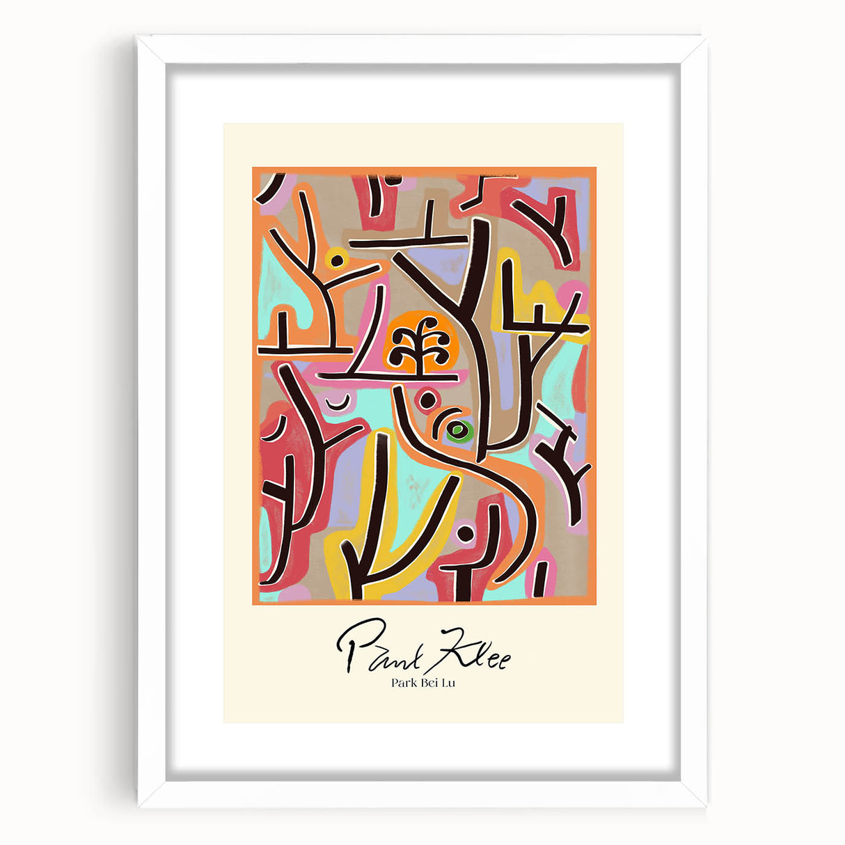Modern Abstract Wall Art – Paul Klee-Inspired "Park Bei Lu" Canvas Print