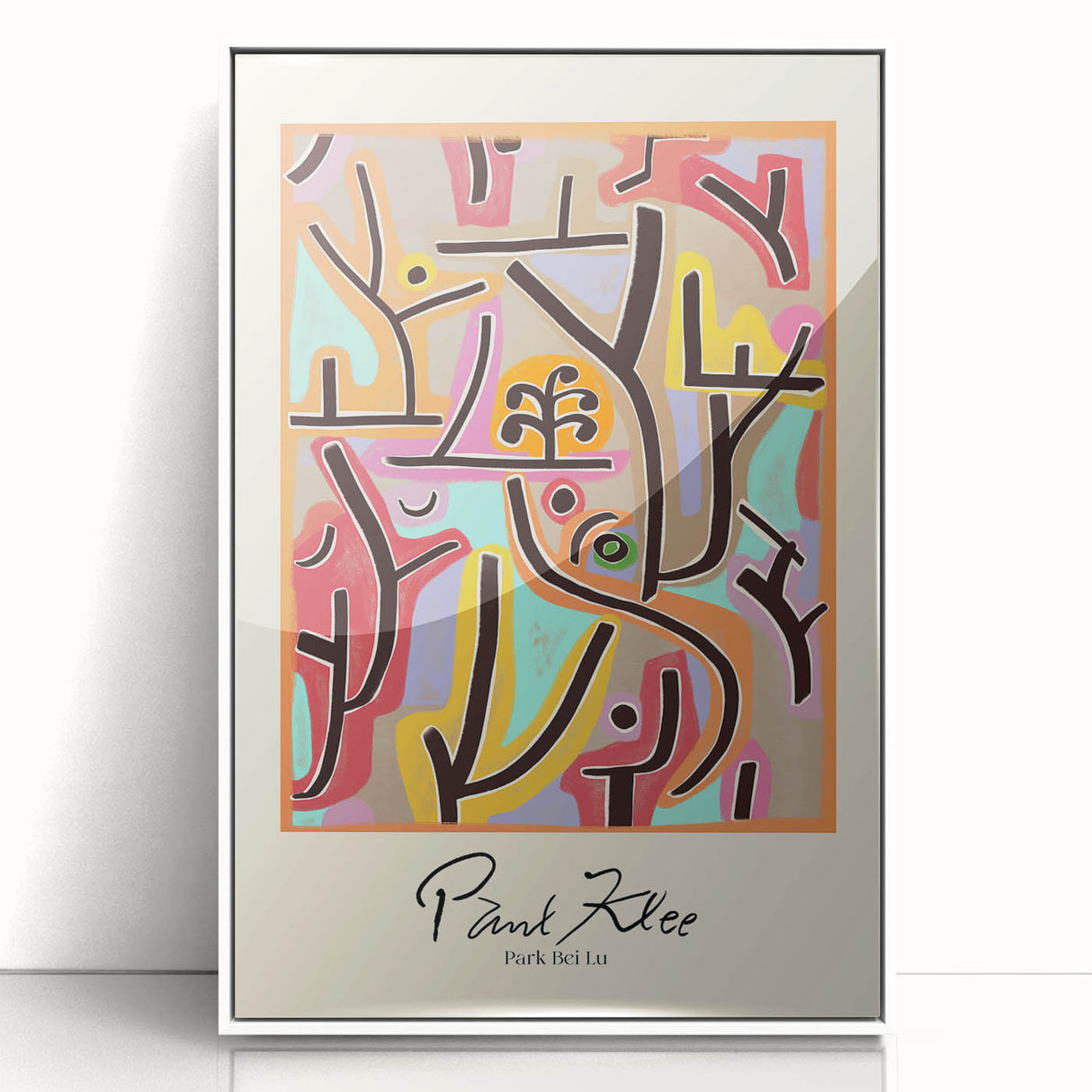 Modern Abstract Wall Art – Paul Klee-Inspired "Park Bei Lu" Canvas Print