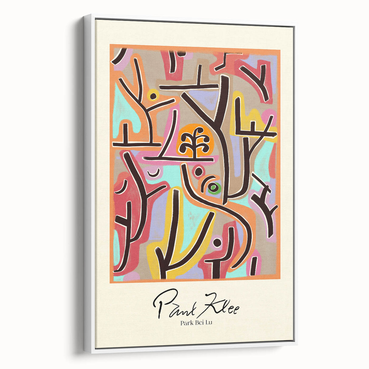 Modern Abstract Wall Art – Paul Klee-Inspired "Park Bei Lu" Canvas Print