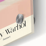 Abstract Modern Art - Contemporary Canvas with Minimal Sunset Design