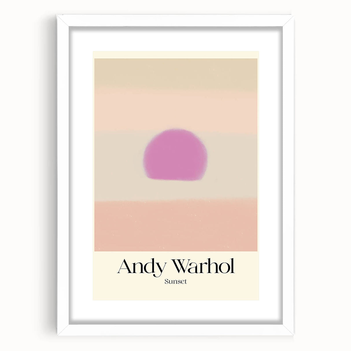 Abstract Modern Art - Contemporary Canvas with Minimal Sunset Design
