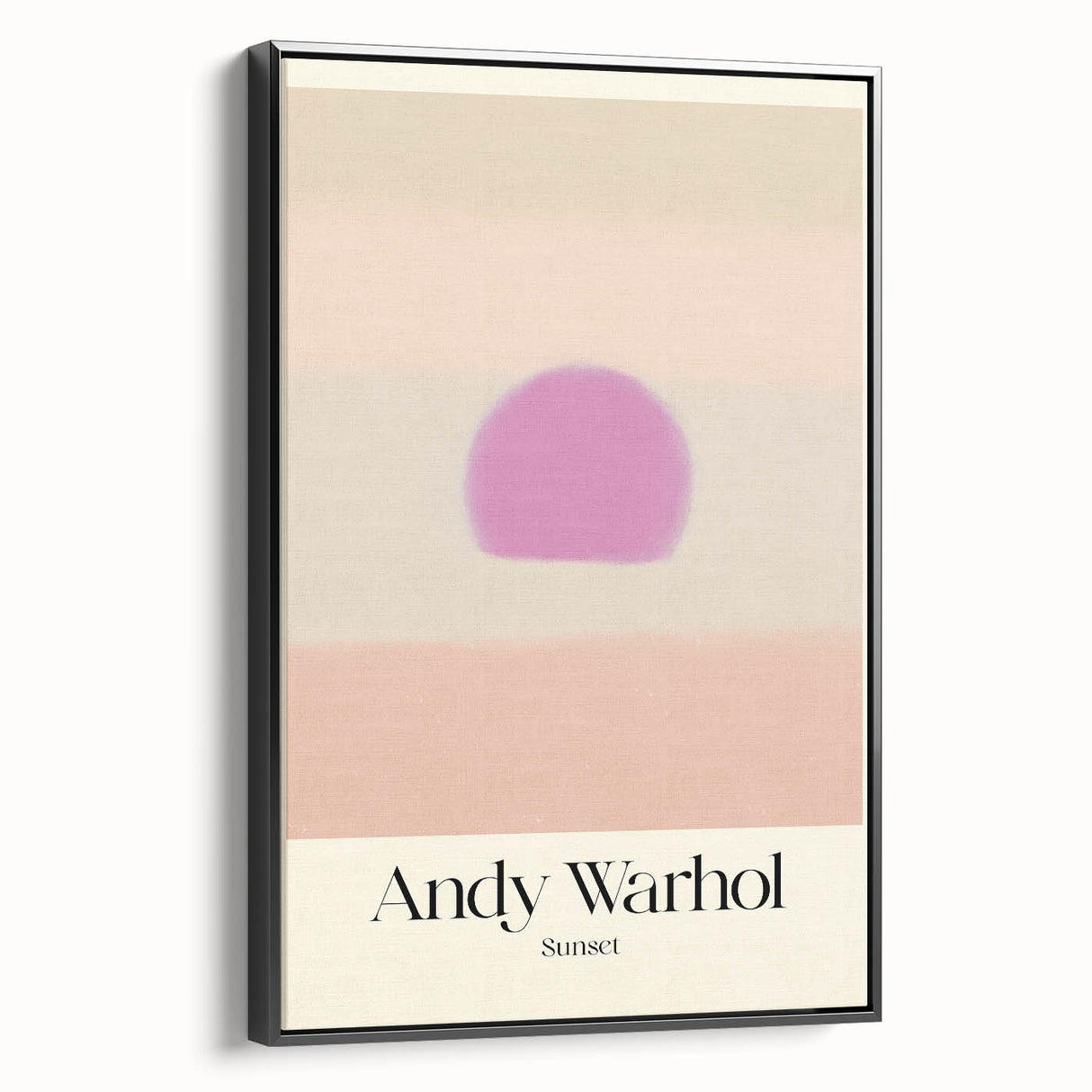 Abstract Modern Art - Contemporary Canvas with Minimal Sunset Design