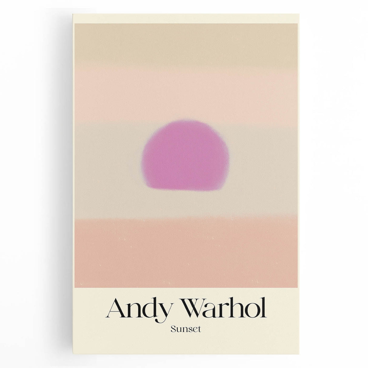 Abstract Modern Art - Contemporary Canvas with Minimal Sunset Design