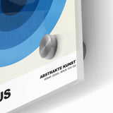 Modern Bauhaus Wall Decor - Contemporary Art Prints with Blue Circles