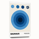 Modern Bauhaus Wall Decor - Contemporary Art Prints with Blue Circles