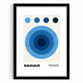 Modern Bauhaus Wall Decor - Contemporary Art Prints with Blue Circles