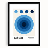 Modern Bauhaus Wall Decor - Contemporary Art Prints with Blue Circles