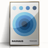 Modern Bauhaus Wall Decor - Contemporary Art Prints with Blue Circles