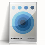 Modern Bauhaus Wall Decor - Contemporary Art Prints with Blue Circles