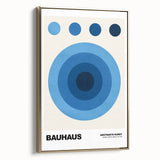 Modern Bauhaus Wall Decor - Contemporary Art Prints with Blue Circles