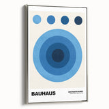 Modern Bauhaus Wall Decor - Contemporary Art Prints with Blue Circles