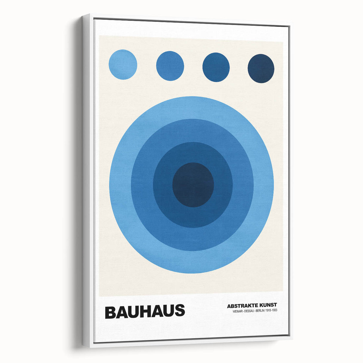 Modern Bauhaus Wall Decor - Contemporary Art Prints with Blue Circles