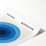 Modern Bauhaus Wall Decor - Contemporary Art Prints with Blue Circles