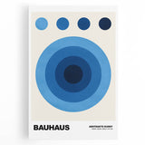 Modern Bauhaus Wall Decor - Contemporary Art Prints with Blue Circles