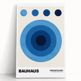 Modern Bauhaus Wall Decor - Contemporary Art Prints with Blue Circles