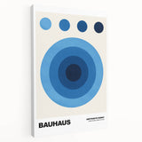 Modern Bauhaus Wall Decor - Contemporary Art Prints with Blue Circles