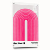 Bauhaus Modern Wall Decor - Contemporary Art Prints with Pink Arch