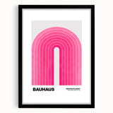 Bauhaus Modern Wall Decor - Contemporary Art Prints with Pink Arch