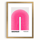 Bauhaus Modern Wall Decor - Contemporary Art Prints with Pink Arch