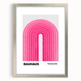 Bauhaus Modern Wall Decor - Contemporary Art Prints with Pink Arch
