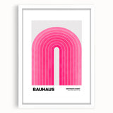 Bauhaus Modern Wall Decor - Contemporary Art Prints with Pink Arch