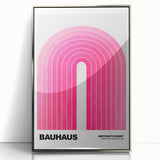 Bauhaus Modern Wall Decor - Contemporary Art Prints with Pink Arch