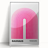 Bauhaus Modern Wall Decor - Contemporary Art Prints with Pink Arch
