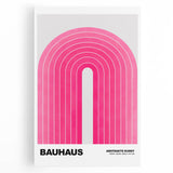 Bauhaus Modern Wall Decor - Contemporary Art Prints with Pink Arch