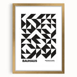 Bauhaus Modern Wall Decor - Contemporary Art Prints with Black Shapes