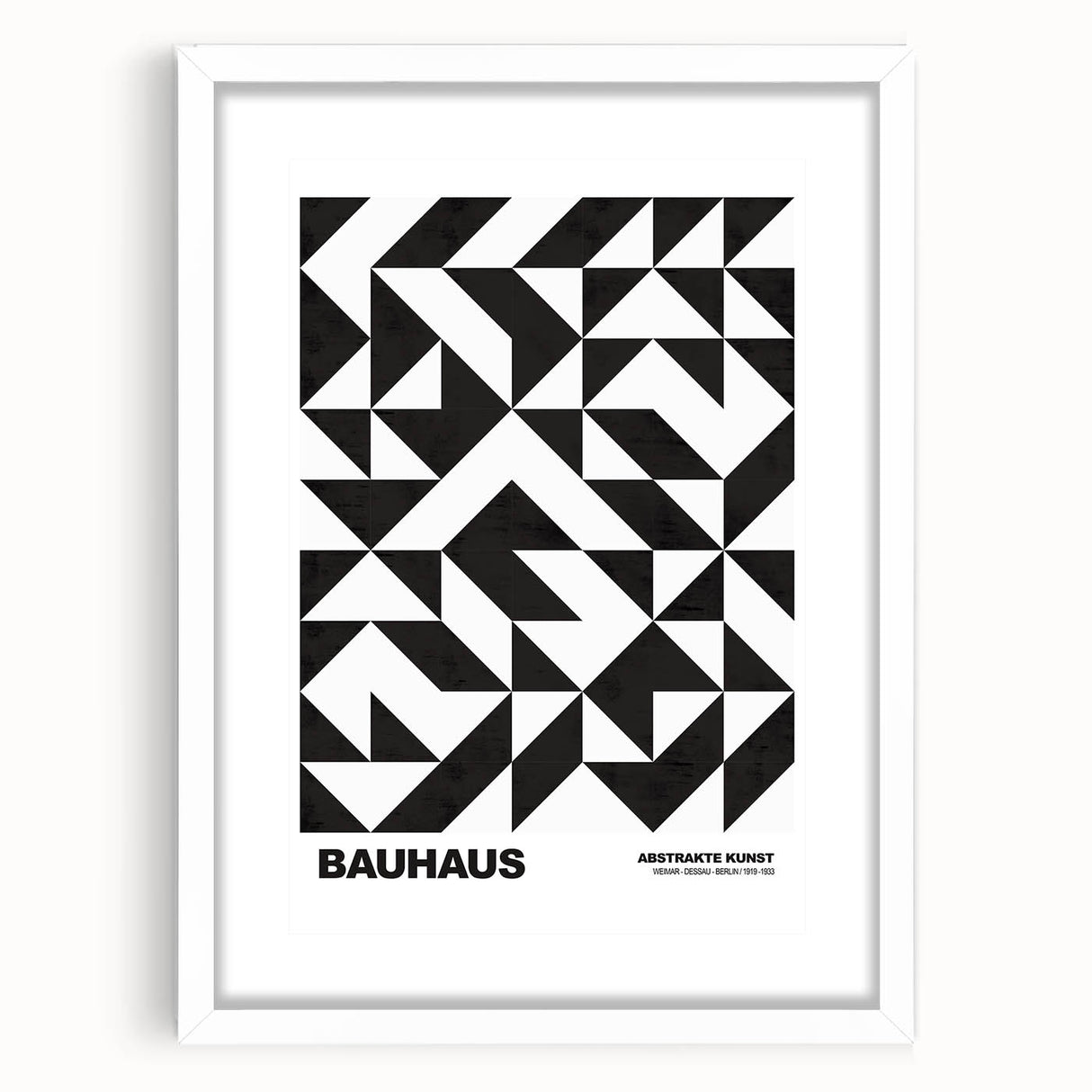 Bauhaus Modern Wall Decor - Contemporary Art Prints with Black Shapes
