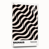 Abstract Modern Art - Contemporary Wall Decor with Wavy Bauhaus Design