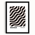 Abstract Modern Art - Contemporary Wall Decor with Wavy Bauhaus Design
