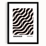 Abstract Modern Art - Contemporary Wall Decor with Wavy Bauhaus Design