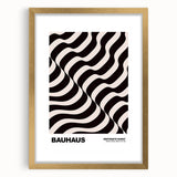 Abstract Modern Art - Contemporary Wall Decor with Wavy Bauhaus Design