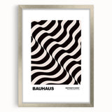 Abstract Modern Art - Contemporary Wall Decor with Wavy Bauhaus Design