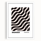Abstract Modern Art - Contemporary Wall Decor with Wavy Bauhaus Design