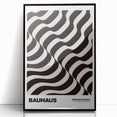 Abstract Modern Art - Contemporary Wall Decor with Wavy Bauhaus Design