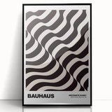 Abstract Modern Art - Contemporary Wall Decor with Wavy Bauhaus Design