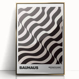 Abstract Modern Art - Contemporary Wall Decor with Wavy Bauhaus Design