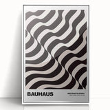 Abstract Modern Art - Contemporary Wall Decor with Wavy Bauhaus Design